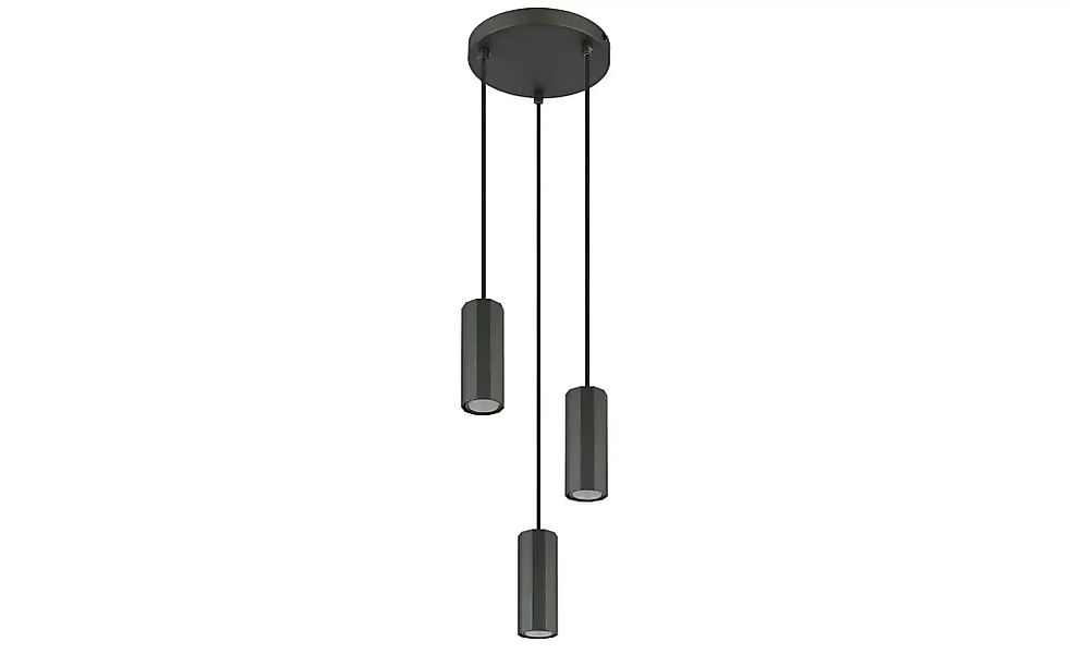 Globo Lighting Pendelleuchte   ¦ grau ¦ Maße (cm): B: 21 H: 120  Ø: 21 Lamp günstig online kaufen