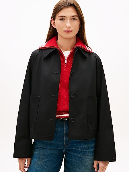 Tommy Hilfiger Kurzjacke "COTTON SHORT JACKET" mit aufgesetzten Taschen, Re günstig online kaufen