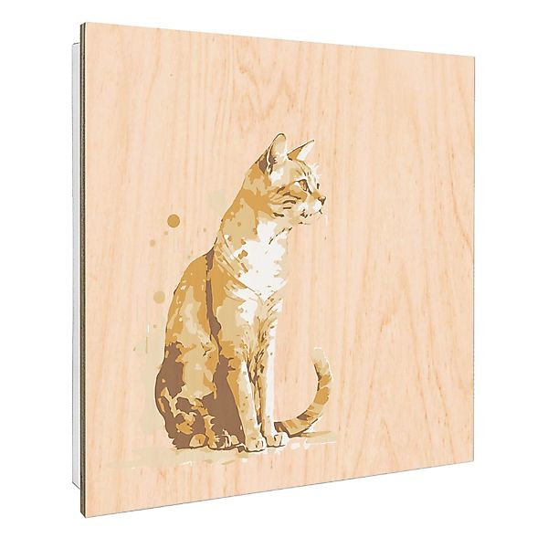 Banjado Großer Schlüsselbox Holz 30x30cm Weiß Scharnier Rechts 50 Haken Sch günstig online kaufen