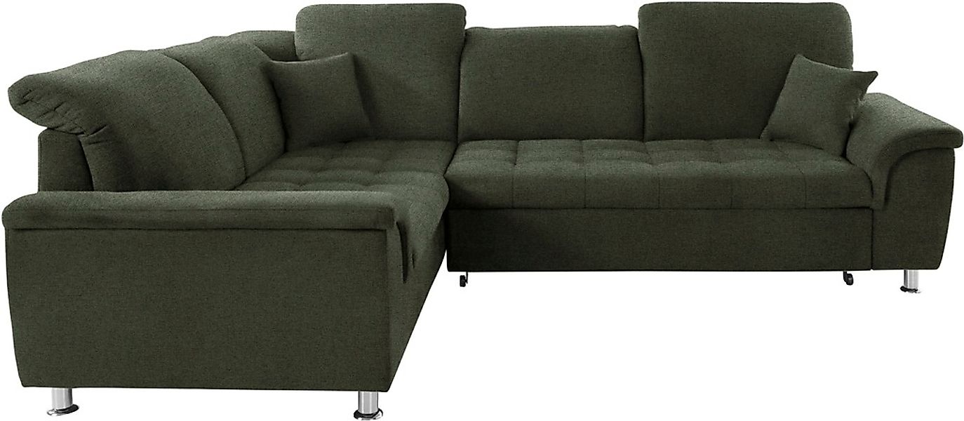 DOMO collection Ecksofa »Franzi L-Form«, wahlweise mit Kopfteilverstellung günstig online kaufen