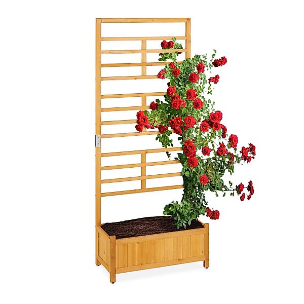 relaxdays Hochbeet Rankgitter mit Pflanzkasten günstig online kaufen
