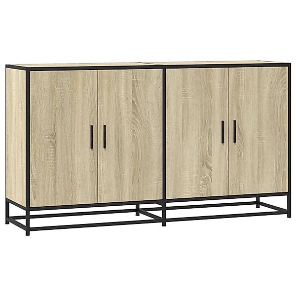 vidaXL Sideboard Sonoma-Eiche 134x35x76 cm Holzwerkstoff 3300816 günstig online kaufen