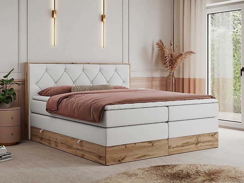 MKS MÖBEL Boxspringbett VENETO KING (Doppelbett, Multipocket-Matratzen, Top günstig online kaufen