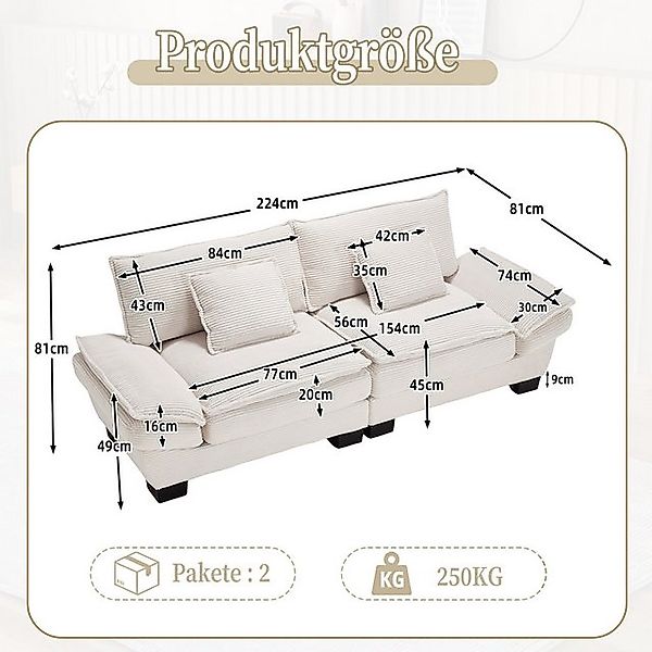 STILVORA Schlafsofa mit bettfunktion,schlafsofa wohnzimmer,sofa 2 sitzer mi günstig online kaufen