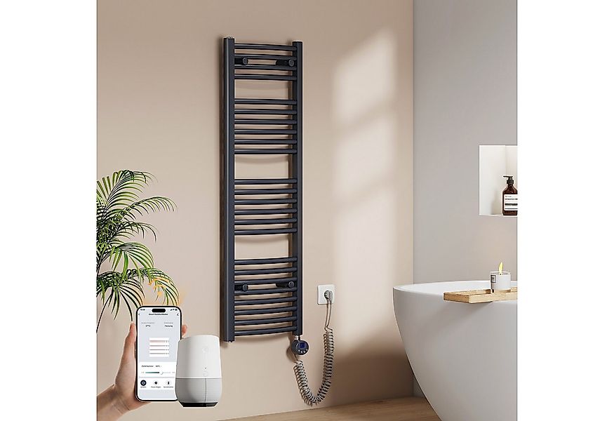 EMKE Elektrischer Badheizkörper mit Wifi APP Steuerung Thermostat Höhe: 120 günstig online kaufen
