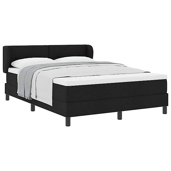 vidaXL Boxspringbett mit Matratze Schwarz 140 x 190 cm Stoff 3340019 günstig online kaufen