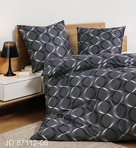 Janine Janine Mako-Satin Bettwäsche J. D. 87112 anthrazit Größe:  155x220 c günstig online kaufen