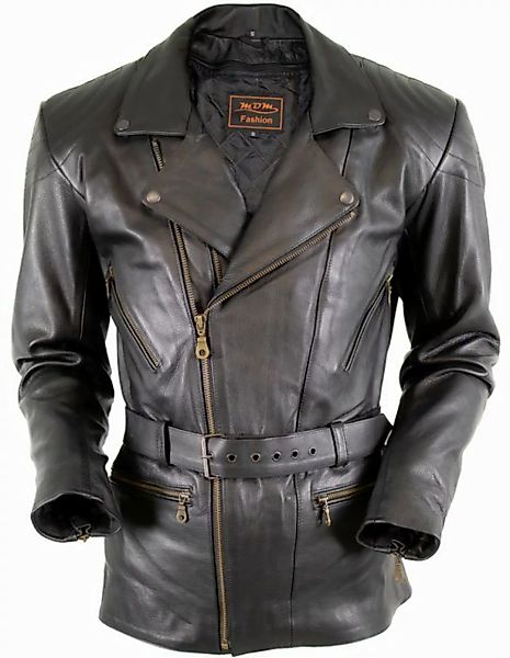 MDM Motorradjacke Längere Herren Motorrad Leder Jacke Klassischen Chopper L günstig online kaufen