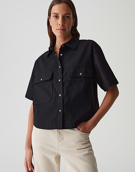 OPUS Kurzarmbluse FRINGO Boxy Fit aus günstig online kaufen