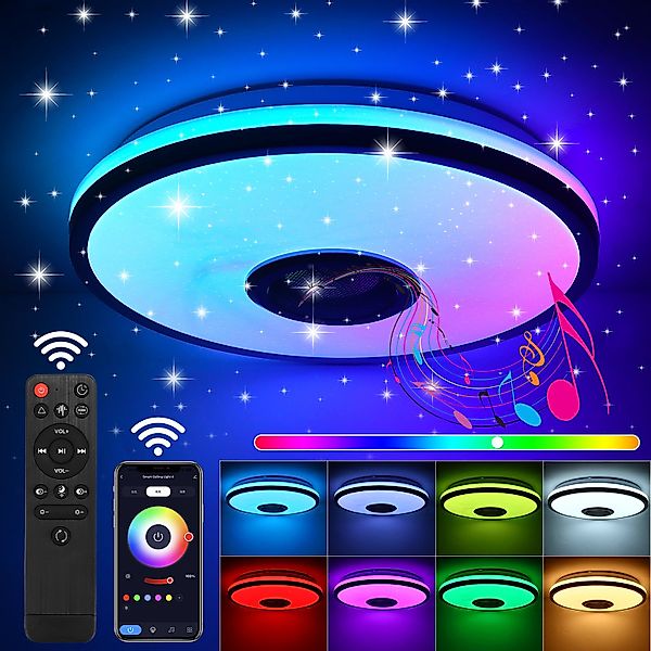 BlingBin LED Deckenleuchte Led Deckenleuchte Dimmbar,RGB günstig online kaufen