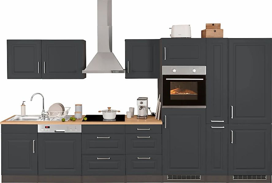 KOCHSTATION "KS-Stockholm" Breite 370 cm, mit hochwertigen MDF Fronten im L günstig online kaufen