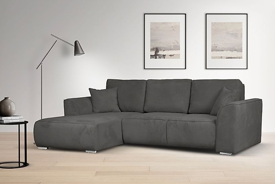 INOSIGN Ecksofa »BEATRICE optionale Schlafsofa mit Bettkasten, B/T/H: 265/1 günstig online kaufen