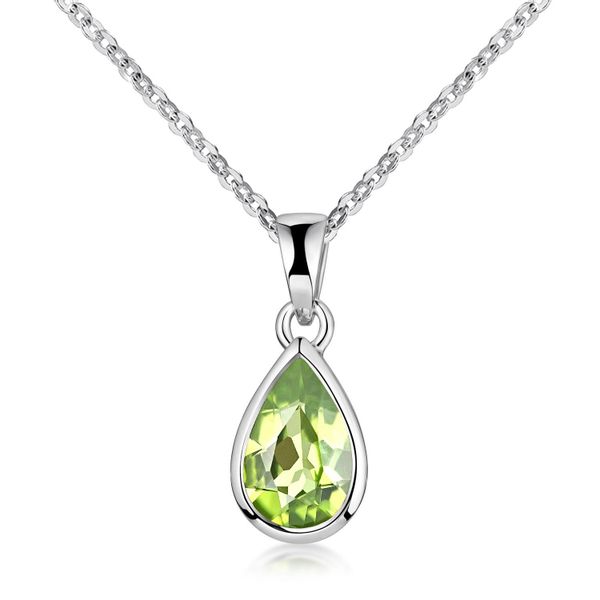 Materia Kettenanhänger Tropfen Peridot Edelstein Grün günstig online kaufen