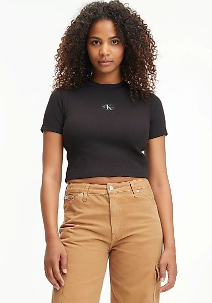 Calvin Klein Jeans T-Shirt "BADGE RIB SHORT SLEEVE TEE" günstig online kaufen