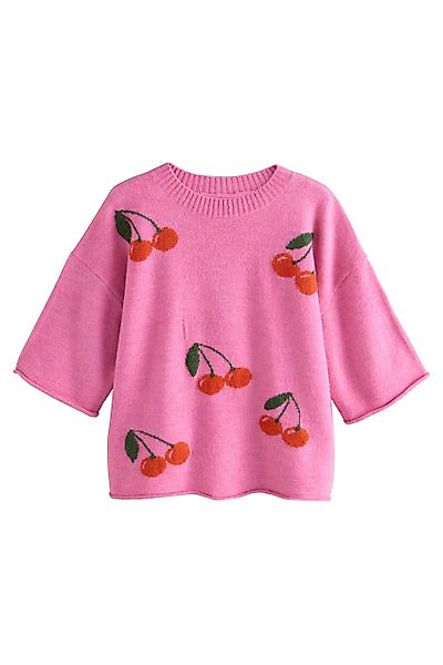 Next Strickpullover Stricktop mit halblangen Ärmeln, günstig online kaufen