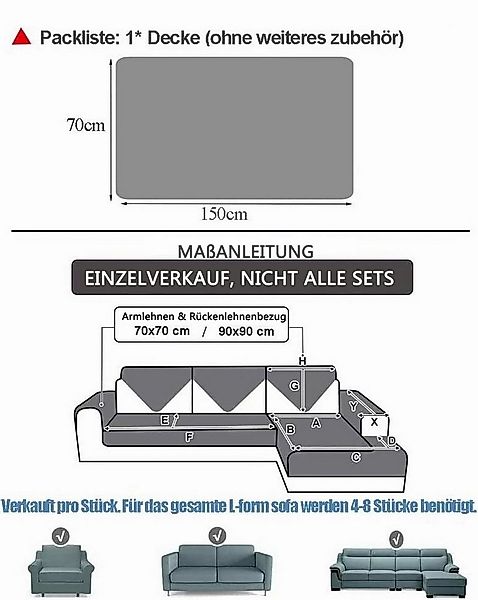 Coonoor Sofaschoner Weiche Flanell Sofa überzug Waschbar - Neue Sitzkissenb günstig online kaufen