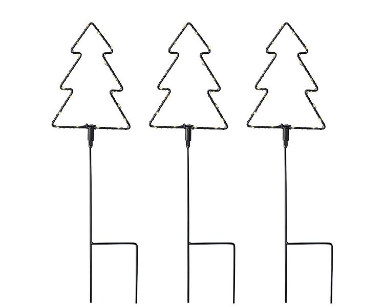 Lumineo Gartenstecker LED Gartenstecker Weihnachtsbäume Outdoor 48cm Metall günstig online kaufen