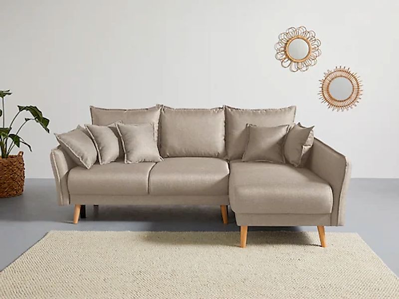 Home affaire Ecksofa "Granbo L-Form", incl. Bettfunktion und Bettkasten, Fe günstig online kaufen