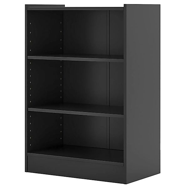 Costway Bücherregal 3 Fächer Schwarz 30 x 50 x 75 cm günstig online kaufen