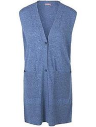 Long-Strickweste aus Schurwolle und Kaschmir include blau günstig online kaufen