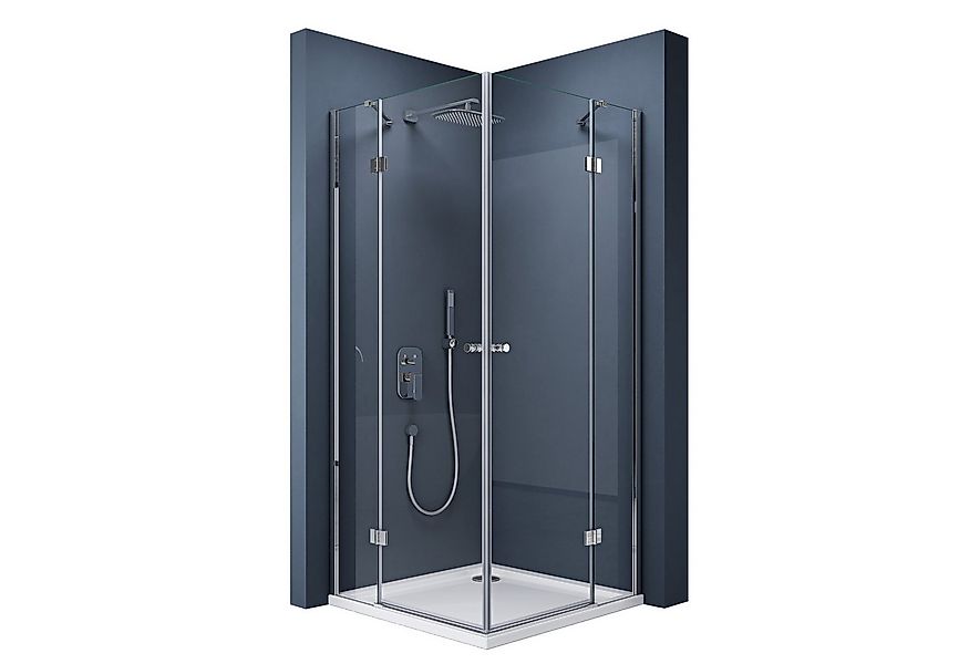 doporro Eckdusche Eck-Duschkabine Eckduschen DIN-Anschlüssen Easy-Clean Rav günstig online kaufen