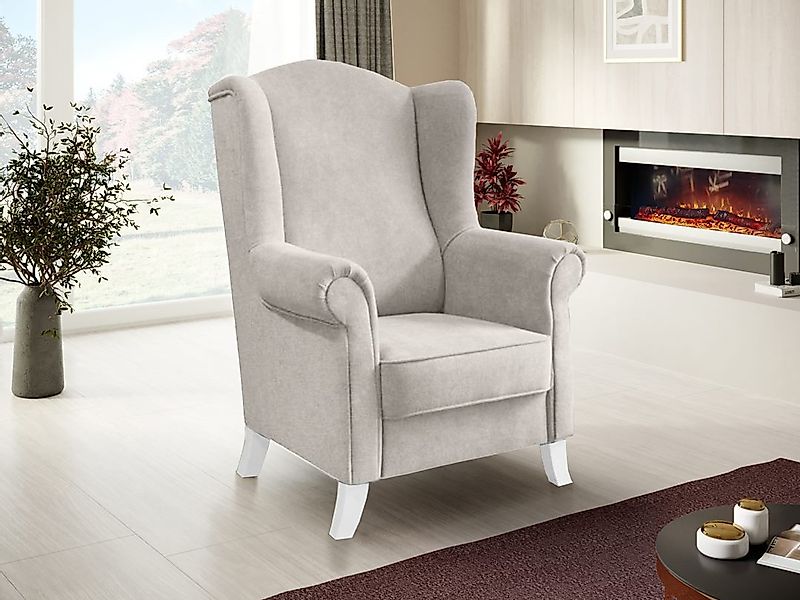 Beautysofa Ohrensessel LEONARDO Sessel Wohnzimmersessel, Fernsehsessel günstig online kaufen