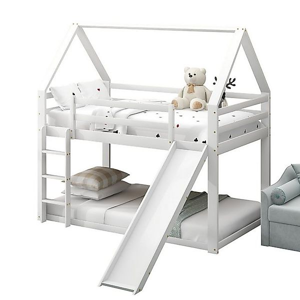 Ulife Etagenbett Kinderbett Hausbett mit Rutsche und Leiter, Hochbett Stock günstig online kaufen