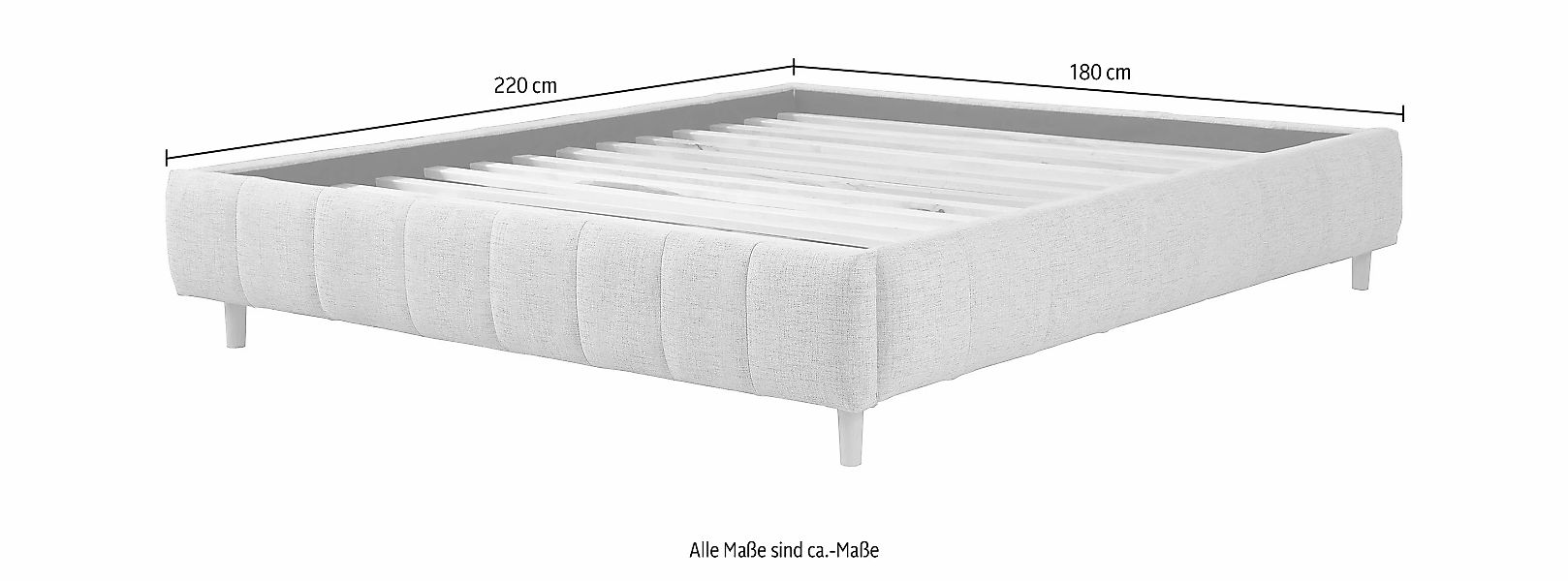 andas Polsterbett "Tarje", in 5 Breiten, auch in Überlänge 220 cm, incl. Ro günstig online kaufen