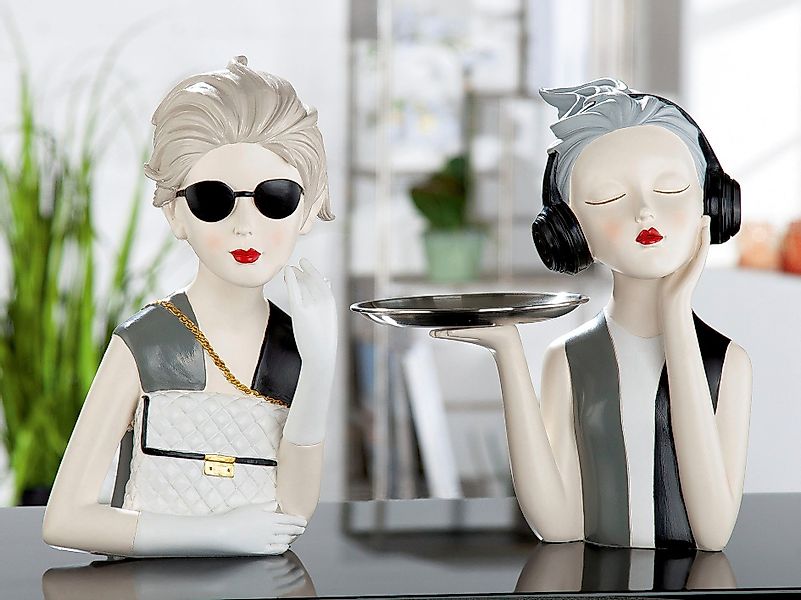 GILDE Dekofigur Figur Lady mit Handtasche günstig online kaufen