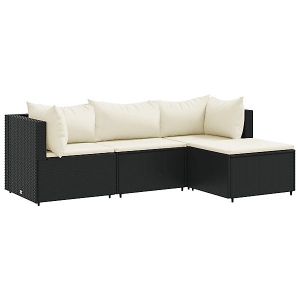 vidaXL Gartenlounge-Set 4-tlg. Garten-Lounge-Set mit Kissen günstig online kaufen