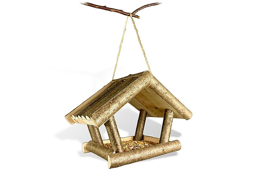 gartenetage Vogelhaus "Hazel" Vogelhaus zum Aufhängen wetterfest aus Haseln günstig online kaufen