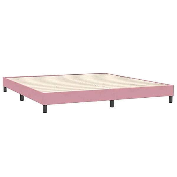 vidaXL Bettgestell Ohne Matratze Rosa 200x220 cm Samt 4101426 günstig online kaufen