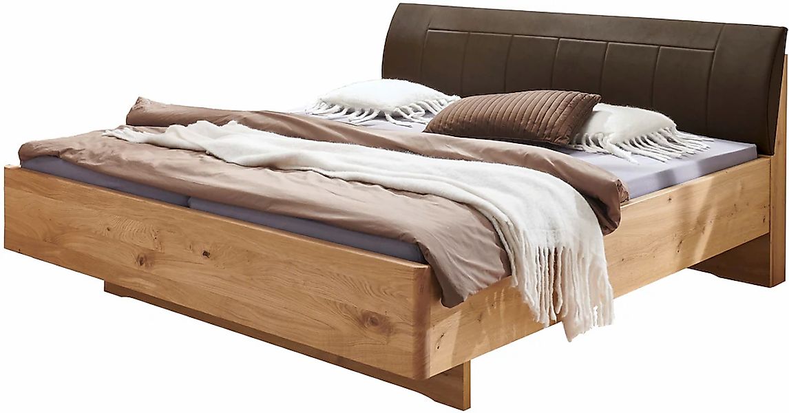 WIEMANN Holzbett "Cardiff, Bettgestell, Bettrahmen, teilmassiv, mit Polster günstig online kaufen