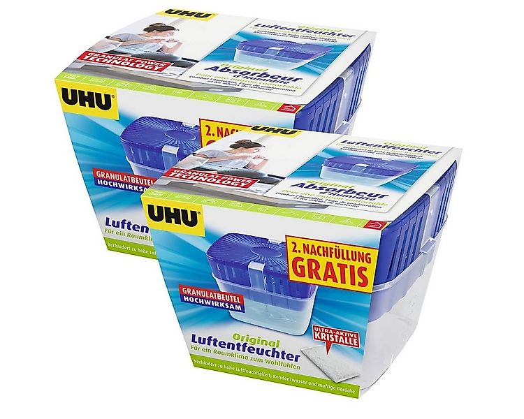 UHU Luftentfeuchter 2x UHU 47130 Luftentfeuchter Original 450 g günstig online kaufen
