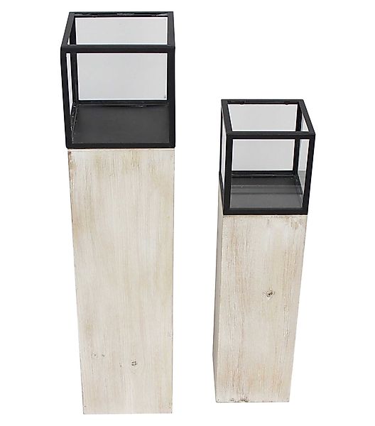 Frank Flechtwaren Windlicht, Windlichtsäule "Modern", 2er günstig online kaufen