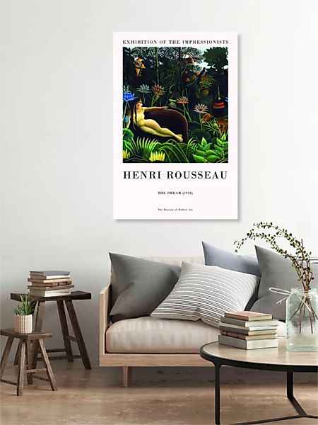 Poster / Leinwandbild - Henri Rousseau: Der Traum - Ausstellungsposter günstig online kaufen