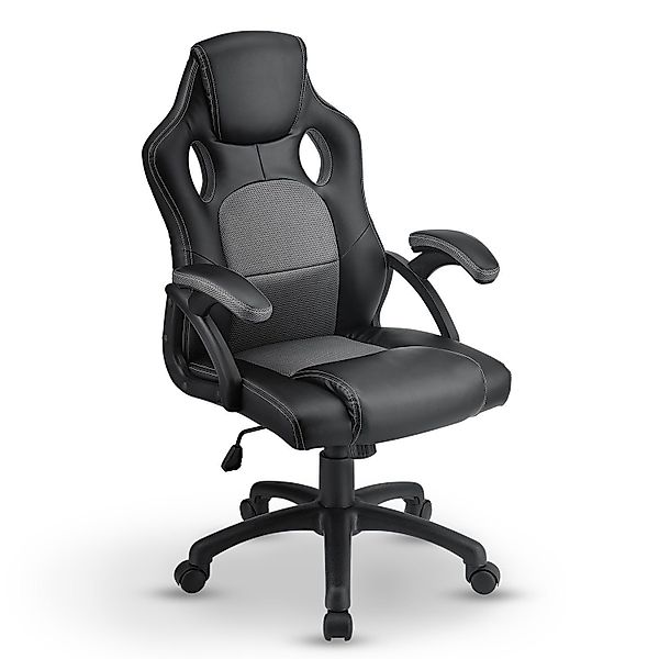 Juskys Gaming-Stuhl Montreal, Ergonomisch geformte Sitzfläche, günstig online kaufen