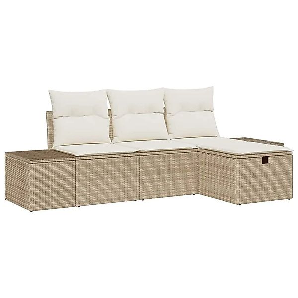 vidaXL Sofa Set mit Kissen 4-Tlg Poly-Rattan 3360682 günstig online kaufen