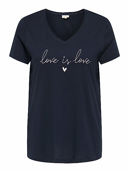 ONLY CARMAKOMA Kurzarmshirt "CARKALLIE LIFE SS V-NECK A-SHAPE TEEJRS" günstig online kaufen
