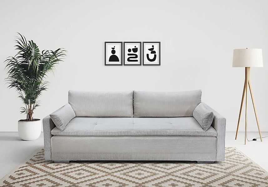 INOSIGN Schlafsofa "Andrea", mit Boxspringaufbau, Bettfunktion & Bettkasten günstig online kaufen