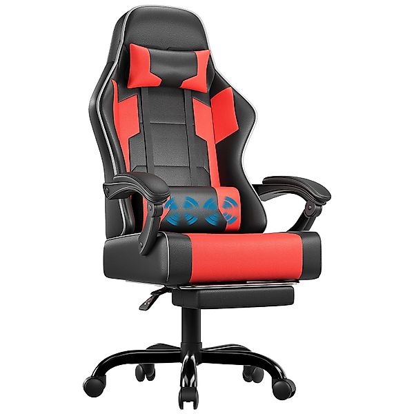 HOMALL Gaming-Stuhl Bürostuhl mit Massagefunktion, Fußstütze, günstig online kaufen