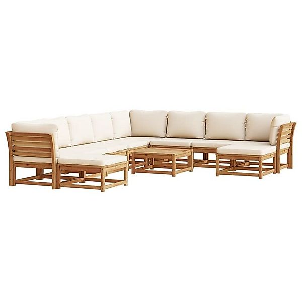 vidaXL Sofaelement 11-tlg. Garten-Lounge-Set mit Kissen günstig online kaufen