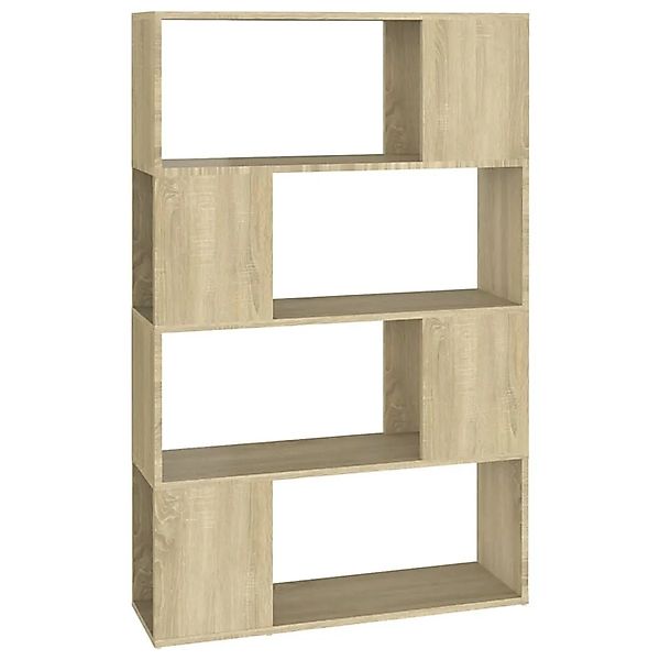 vidaXL Bücherregal Raumteiler Sonoma-Eiche 80x24x124,5cm Holzwerkstoff 8091 günstig online kaufen
