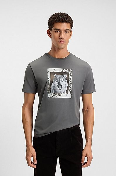 BOSS ORANGE T-Shirt Te lupo runder Ausschnitt, regular fit, Fotodruck günstig online kaufen