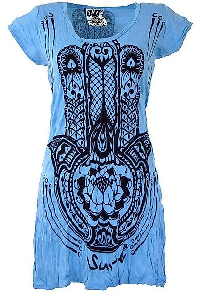 Guru-Shop T-Shirt Sure Long Shirt, Minikleid Fatimas Hand -.. Festival, Goa günstig online kaufen