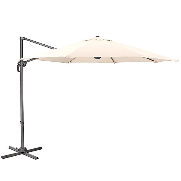 Svita Ampelschirm Sonnenschirm Alu Dreh Schwenk Schirm Garten Terrasse Beig günstig online kaufen