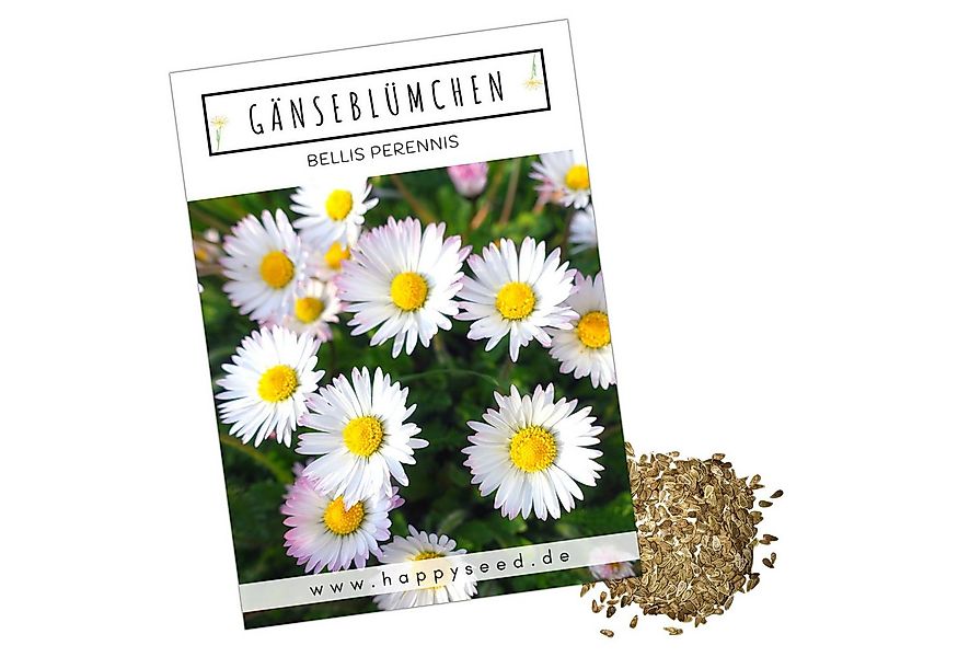 HappySeed Blumensamen Gänseblümchen Samen - Bellis perennis, Blumen günstig online kaufen
