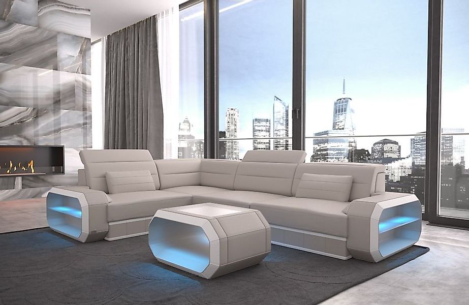 Sofa Dreams Ecksofa Sofa Leder Ledercouch Verona L Form Ledersofa, Couch, m günstig online kaufen