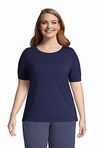 Jersey-Schlafshirt in großen Größen, Damen, Größe: 56-58 Plusgrößen, Blau, günstig online kaufen