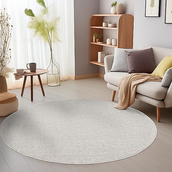 SIMPEX24 Teppich Unicolor, Rund, Höhe: 7 günstig online kaufen